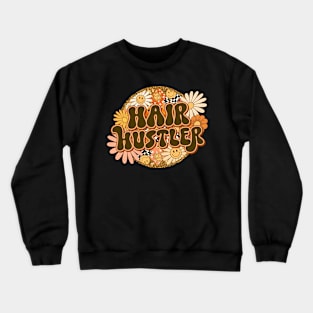 Hair Hustler Retro Groovy Floral Crewneck Sweatshirt